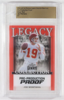 Joe Montana 2024 Leaf Joe Montana Legacy Base Auto Pre-Production Proof Clear Red #NNO #1/1 (Leaf) at PristineAuction.com