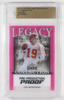 Joe Montana 2024 Leaf Joe Montana Legacy Base Auto Pre-Production Proof Clear Pink #NNO #1/1 (Leaf) at PristineAuction.com