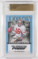 Joe Montana 2024 Leaf Joe Montana Legacy Base Auto Pre-Production Proof Clear Platinum #NNO #1/1 (Leaf) at PristineAuction.com