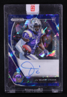 Ja'Marr Chase 2021 Panini Prizm Draft Picks Autographs Prizms Blue Ice #17 EXCH RC #65/75 at PristineAuction.com