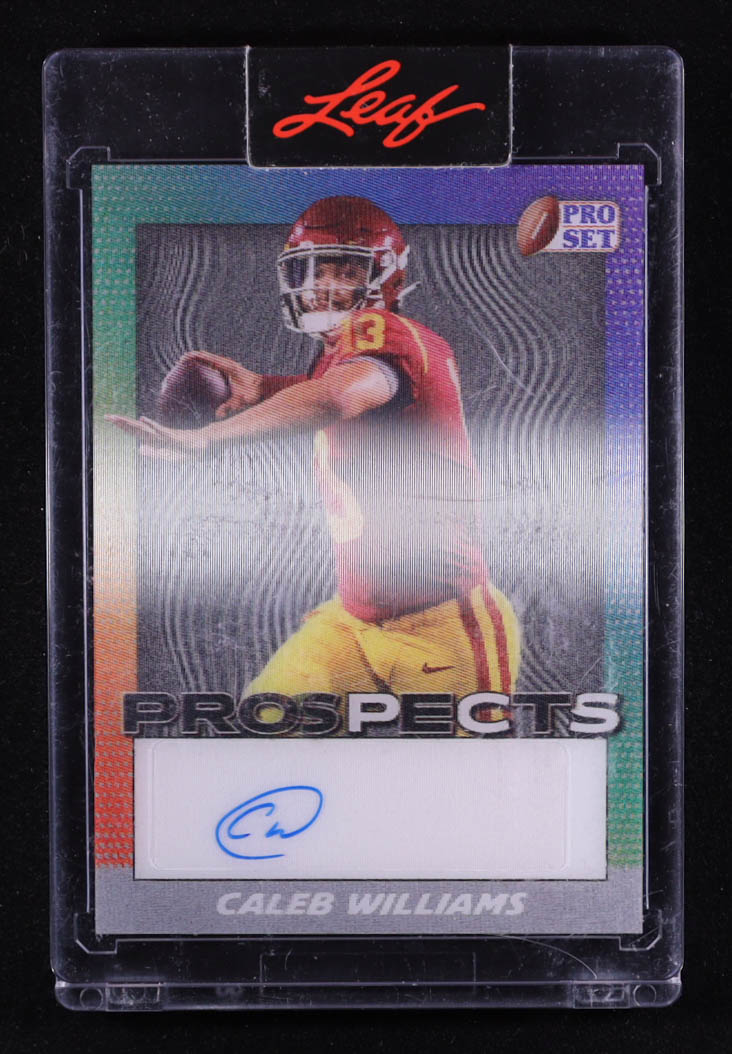 Caleb Williams 2024 Leaf Pro Set PROSpEcTs Lenticular Autographs Silver #PRCW1 RC at PristineAuction.com Caleb Williams 2024 Leaf Pro Set PROSpEcTs Lenticular Autographs Silver #PRCW1 RC at PristineAuction.com