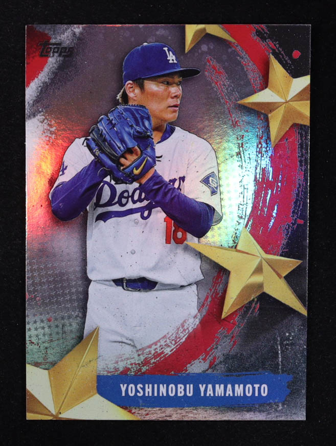 Yoshinobu Yamamoto 2025 Topps Stars Of MLB #SMLB43 at PristineAuction.com Yoshinobu Yamamoto 2025 Topps Stars Of MLB #SMLB43 at PristineAuction.com