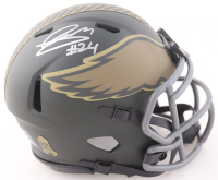 Andrew Mukuba Signed Eagles Salute to Service Alternate Speed Mini Helmet (JSA) at PristineAuction.com