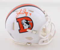 John Elway Signed Broncos Throwback Alternate Speed Mini Helmet (Beckett) at PristineAuction.com