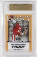 Joe Montana 2024 Leaf Joe Montana Legacy Base Auto Pre-Production Proof Clear Gold #NNO #1/1 (Leaf) at PristineAuction.com