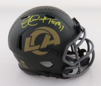 Eric Dickerson Signed Rams Salute to Service Alternate Speed Mini Helmet Inscribed "HOF 99" (Beckett) at PristineAuction.com