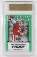 Joe Montana 2024 Leaf Joe Montana Legacy Base Auto Pre-Production Proof Clear Green #NNO #1/1 (Leaf) at PristineAuction.com