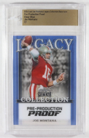 Joe Montana 2024 Leaf Joe Montana Legacy Base Auto Pre-Production Proof Clear Platinum #NNO #1/1 (Leaf) at PristineAuction.com