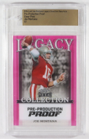 Joe Montana 2024 Leaf Joe Montana Legacy Base Auto Pre-Production Proof Clear Pink #NNO #1/1 (Leaf) at PristineAuction.com