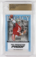 Joe Montana 2024 Leaf Joe Montana Legacy Base Auto Pre-Production Proof Clear Platinum #NNO #1/1 (Leaf) at PristineAuction.com