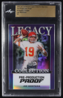 Joe Montana 2024 Leaf Joe Montana Legacy Base Auto Pre-Production Proof Prismatic Purple #NNO #1/1 (Leaf) at PristineAuction.com