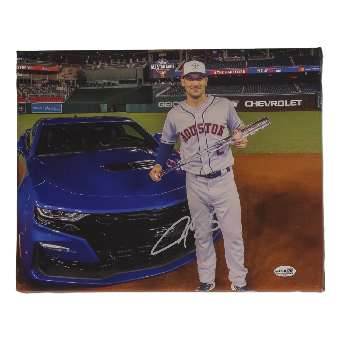 Alex Bregman Signed Astros 11x14 Canvas Photo (JSA) at PristineAuction.com Alex Bregman Signed Astros 11x14 Canvas Photo (JSA) at PristineAuction.com