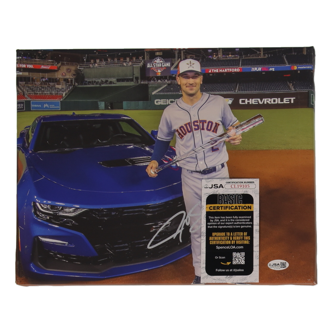 Alex Bregman Signed Astros 11x14 Canvas Photo (JSA) at PristineAuction.com Alex Bregman Signed Astros 11x14 Canvas Photo (JSA) at PristineAuction.com