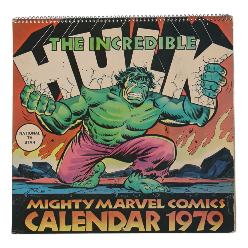 1979 "The Incredible Hulk" Marvel Art Calendar at PristineAuction.com 1979 "The Incredible Hulk" Marvel Art Calendar at PristineAuction.com
