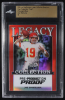 Joe Montana 2024 Leaf Joe Montana Legacy Base Auto Pre-Production Proof Prismatic Red #NNO #1/1 (Leaf) at PristineAuction.com