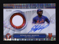 Starling Marte 2024 Topps Pristine Pristine Pieces Autograph Relics Pristine Refractors #PPARSMA #72/99 at PristineAuction.com