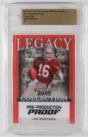 Joe Montana 2024 Leaf Joe Montana Legacy Base Auto Pre-Production Proof Clear Red #NNO #1/1 (Leaf) at PristineAuction.com