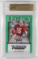 Joe Montana 2024 Leaf Joe Montana Legacy Base Auto Pre-Production Proof Clear Green #NNO #1/1 (Leaf) at PristineAuction.com