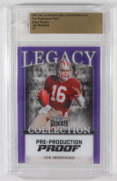 Joe Montana 2024 Leaf Joe Montana Legacy Base Auto Pre-Production Proof Clear Purple #NNO #1/1 (Leaf) at PristineAuction.com