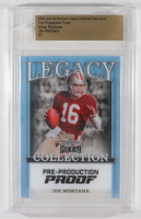 Joe Montana 2024 Leaf Joe Montana Legacy Base Auto Pre-Production Proof Clear Platinum #NNO #1/1 (Leaf) at PristineAuction.com