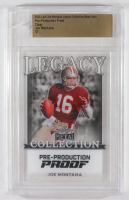 Joe Montana 2024 Leaf Joe Montana Legacy Base Auto Pre-Production Proof Clear #NNO #1/1 (Leaf) at PristineAuction.com