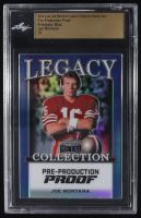Joe Montana 2024 Leaf Joe Montana Legacy Base Auto Pre-Production Proof Prismatic Blue #NNO #1/1 (Leaf) at PristineAuction.com