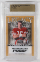 Joe Montana 2024 Leaf Joe Montana Legacy Base Auto Pre-Production Proof Clear Gold #NNO #1/1 (Leaf) at PristineAuction.com