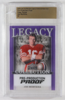 Joe Montana 2024 Leaf Joe Montana Legacy Base Auto Pre-Production Proof Clear Purple #NNO #1/1 (Leaf) at PristineAuction.com