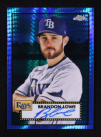 Brandon Lowe 2021 Topps Chrome Platinum Anniversary Autographs Blue Prism Refractors #PABL #40/99 at PristineAuction.com