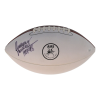 Anthony Munoz Signed AMS Construction Logo Football Inscribed "HOF 98" (JSA) at PristineAuction.com