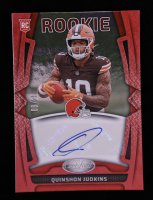 Quinshon Judkins 2025 Panini Certified Rookie Signatures Mirror Red #RSI-QJS RC #06/25 at PristineAuction.com