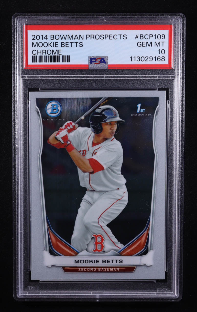 Mookie Betts 2014 Bowman Chrome Prospects #BCP109 RC (PSA 10) at PristineAuction.com Mookie Betts 2014 Bowman Chrome Prospects #BCP109 RC (PSA 10) at PristineAuction.com