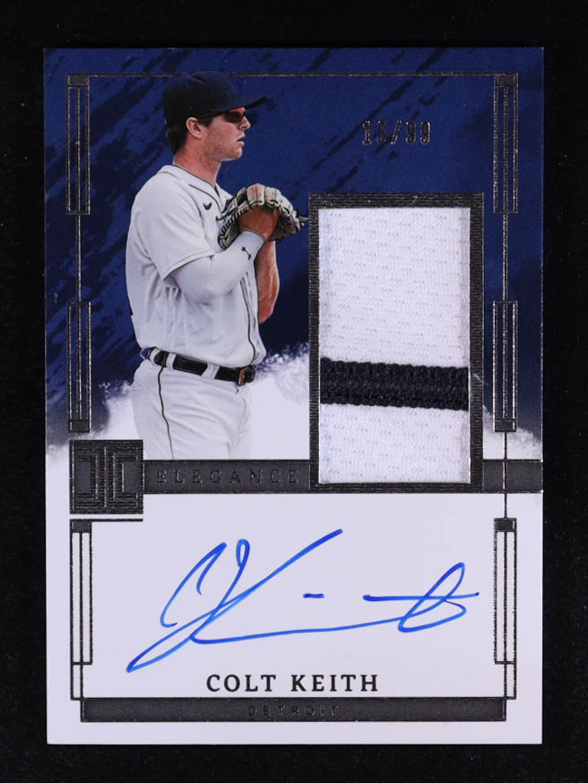 Colt Keith 2024 Panini Impeccable Elegance Prospect Jersey Autographs #58 #16/99 RC at PristineAuction.com Colt Keith 2024 Panini Impeccable Elegance Prospect Jersey Autographs #58 #16/99 RC at PristineAuction.com