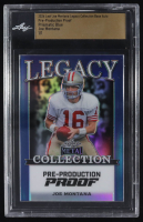 Joe Montana 2024 Leaf Joe Montana Legacy Base Auto Pre-Production Proof Prismatic Blue #NNO #1/1 (Leaf) at PristineAuction.com