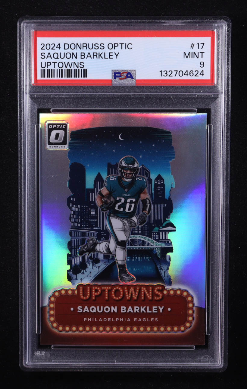 Saquon Barkley 2024 Donruss Optic Uptowns #17 (PSA 9) at PristineAuction.com Saquon Barkley 2024 Donruss Optic Uptowns #17 (PSA 9) at PristineAuction.com