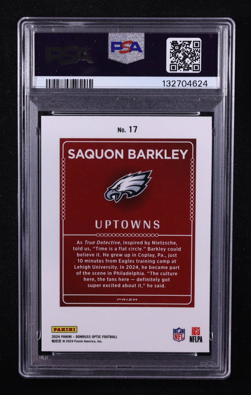 Saquon Barkley 2024 Donruss Optic Uptowns #17 (PSA 9) at PristineAuction.com Saquon Barkley 2024 Donruss Optic Uptowns #17 (PSA 9) at PristineAuction.com