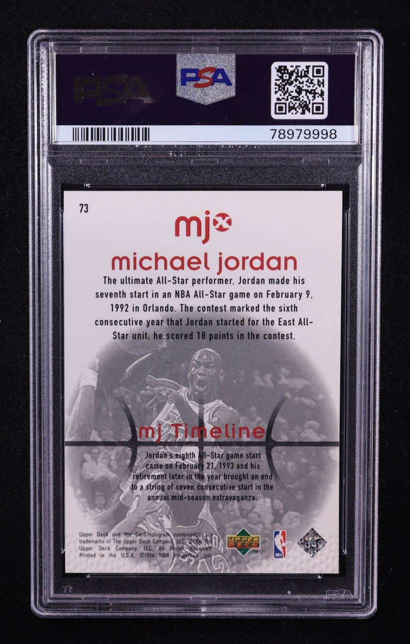 Michael Jordan 1998 Upper Deck MJx #73 Timeline 2nd Half (PSA 9) at PristineAuction.com Michael Jordan 1998 Upper Deck MJx #73 Timeline 2nd Half (PSA 9) at PristineAuction.com
