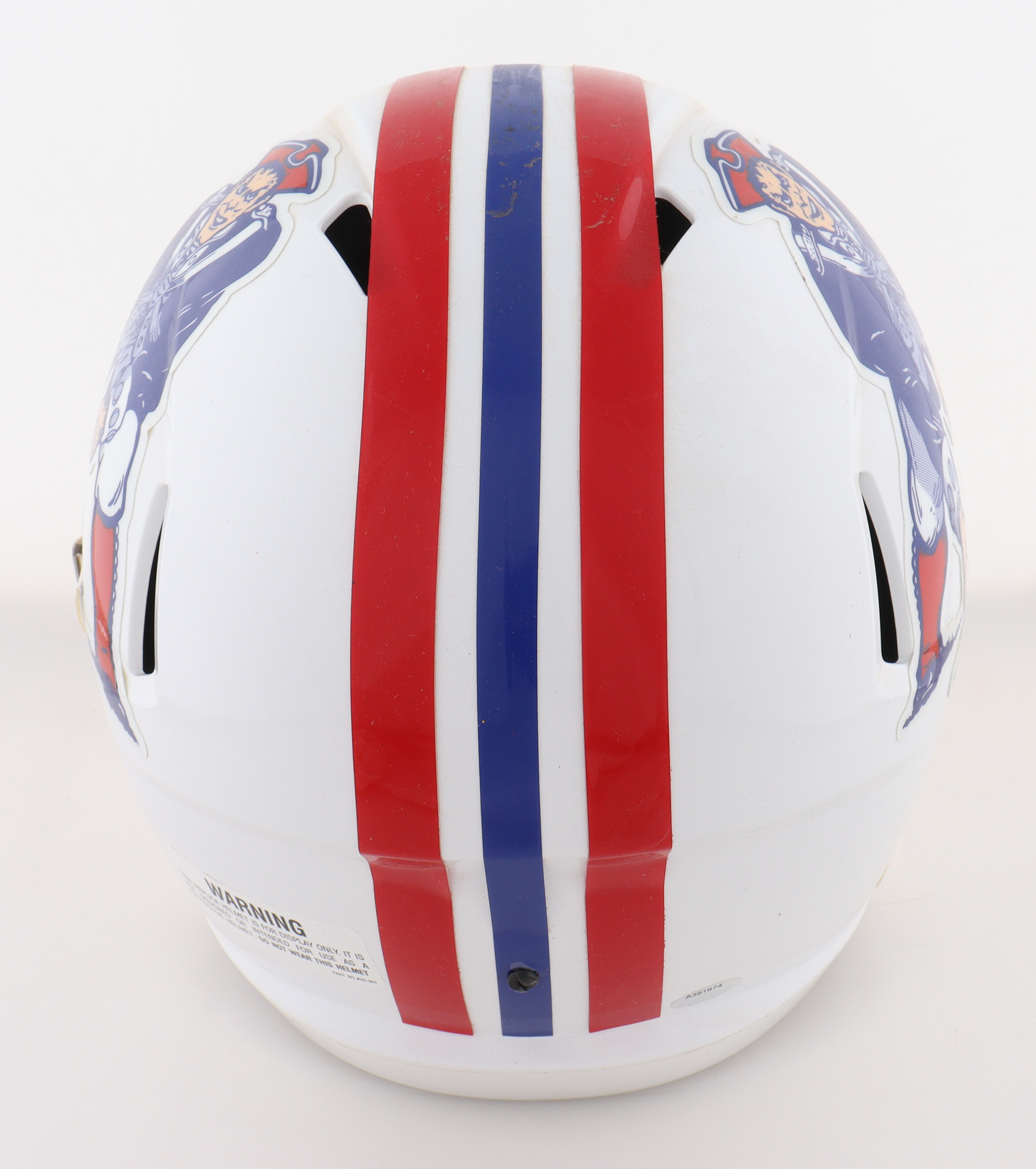 John Hannah Signed Patriots Full-Size Throwback Alternate Speed Helmet Inscribed "HOF 91" (Schwartz) at PristineAuction.com John Hannah Signed Patriots Full-Size Throwback Alternate Speed Helmet Inscribed "HOF 91" (Schwartz) at PristineAuction.com