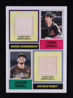 Corbin Carroll / Jackson Merrill 2025 Topps Heritage MLB Collection Dual Player Relics #DPMCRCM at PristineAuction.com