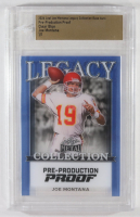 Joe Montana 2024 Leaf Joe Montana Legacy Base Auto Pre-Production Proof Clear Blue #NNO #1/1 (Leaf) at PristineAuction.com
