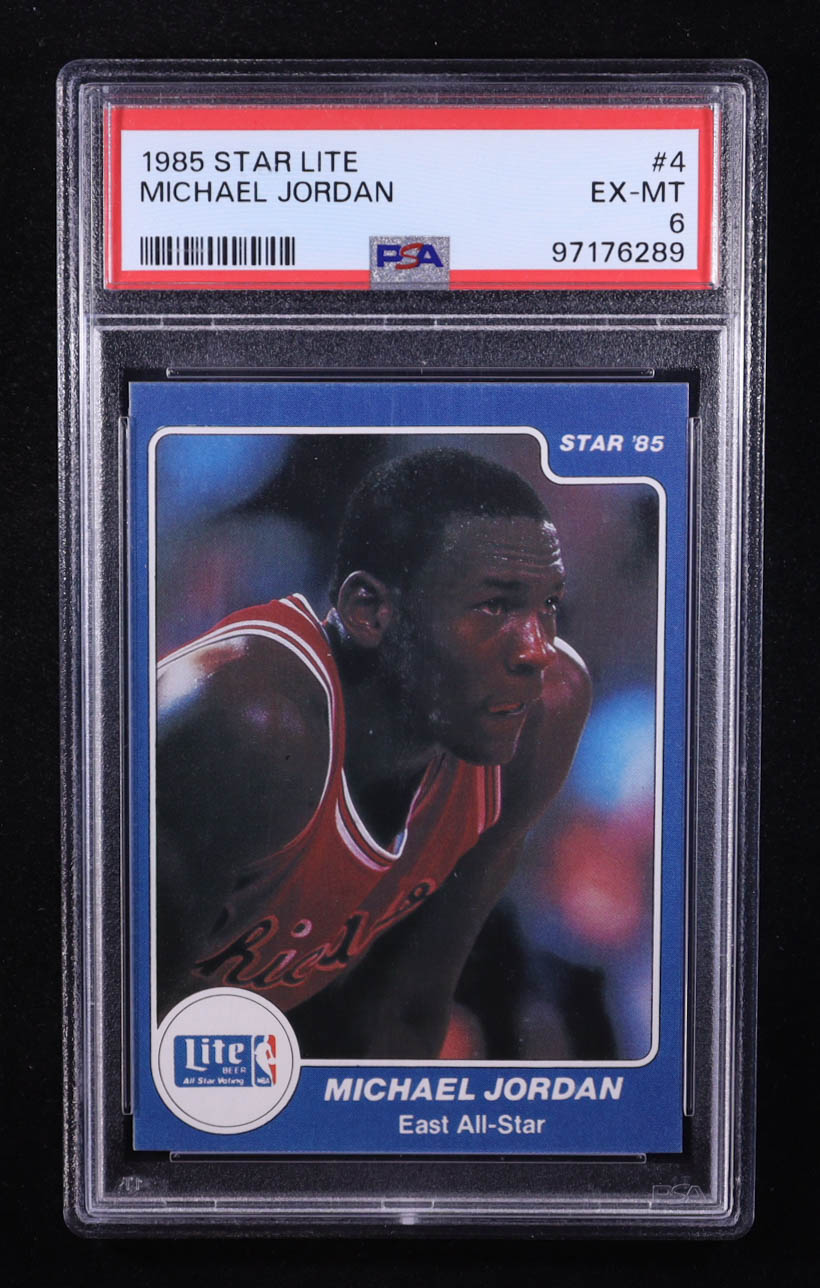 Michael Jordan 1985 Star Lite All-Stars #4 RC (PSA 6) at PristineAuction.com Michael Jordan 1985 Star Lite All-Stars #4 RC (PSA 6) at PristineAuction.com