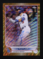Chris Taylor 2022 Topps Chrome Veteran Autographs Gold Wave Refractors #CVACT #38/50 at PristineAuction.com