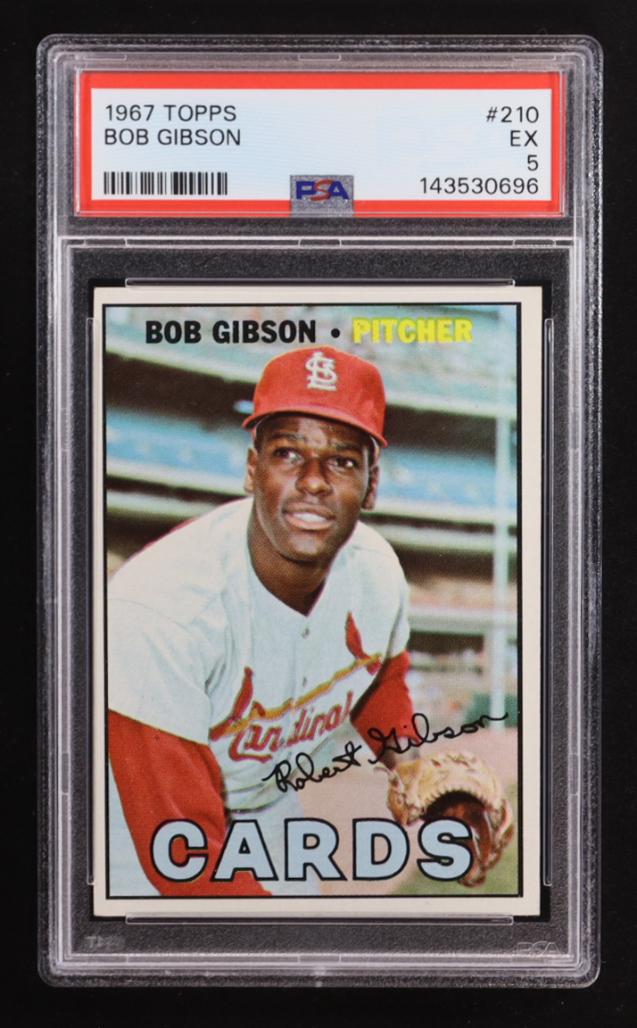 Bob Gibson 1967 Topps #210 (PSA 5) at PristineAuction.com Bob Gibson 1967 Topps #210 (PSA 5) at PristineAuction.com