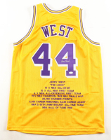 Jerry West Signed Career Highlight Stat Jersey (JSA) at PristineAuction.com