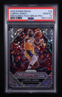 LeBron James 2020-21 Panini Prizm Fireworks Fast Break #29 (PSA 10) at PristineAuction.com