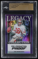Joe Montana 2024 Leaf Joe Montana Legacy Base Auto Pre-Production Proof Prismatic Purple #NNO #1/1 (Leaf) at PristineAuction.com