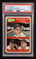 Harmon Killebrew / Mickey Mantle / Boog Powell 1965 Topps #3 / AL Home Run Leaders (PSA 3) at PristineAuction.com