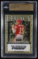 Joe Montana 2024 Leaf Joe Montana Legacy Base Auto Pre-Production Proof Super Prismatic Gold #NNO #1/1 (Leaf) at PristineAuction.com