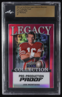 Joe Montana 2024 Leaf Joe Montana Legacy Base Auto Pre-Production Proof Prismatic Pink #NNO #1/1 (Leaf) at PristineAuction.com