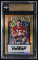 Joe Montana 2024 Leaf Joe Montana Legacy Base Auto Pre-Production Proof Prismatic Gold #NNO #1/1 (Leaf) at PristineAuction.com